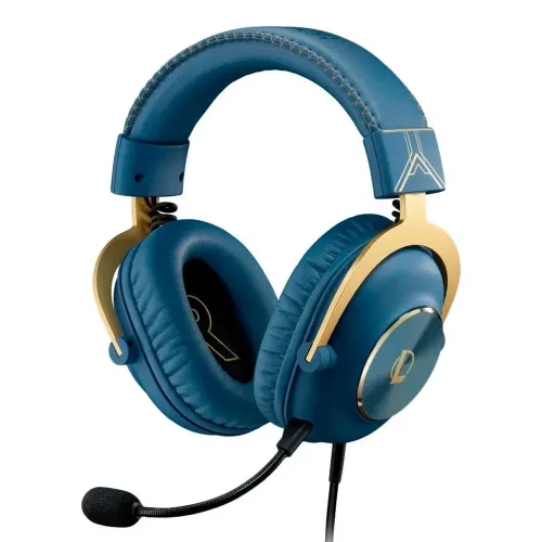 Căști gaming Logitech G Pro X, Cu fir, Albastru