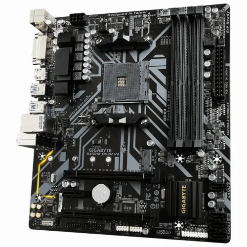 Placă de bază Gigabyte B450M DS3H V2 1.0, AM4, AMD B450, Micro-ATX