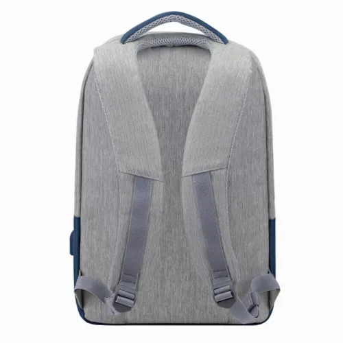 Rucsac pentru Laptop RivaCase Prater, 15.6", Poliester, Gri/Albastru