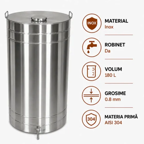 Butoi pentru vin din Inox 180 L