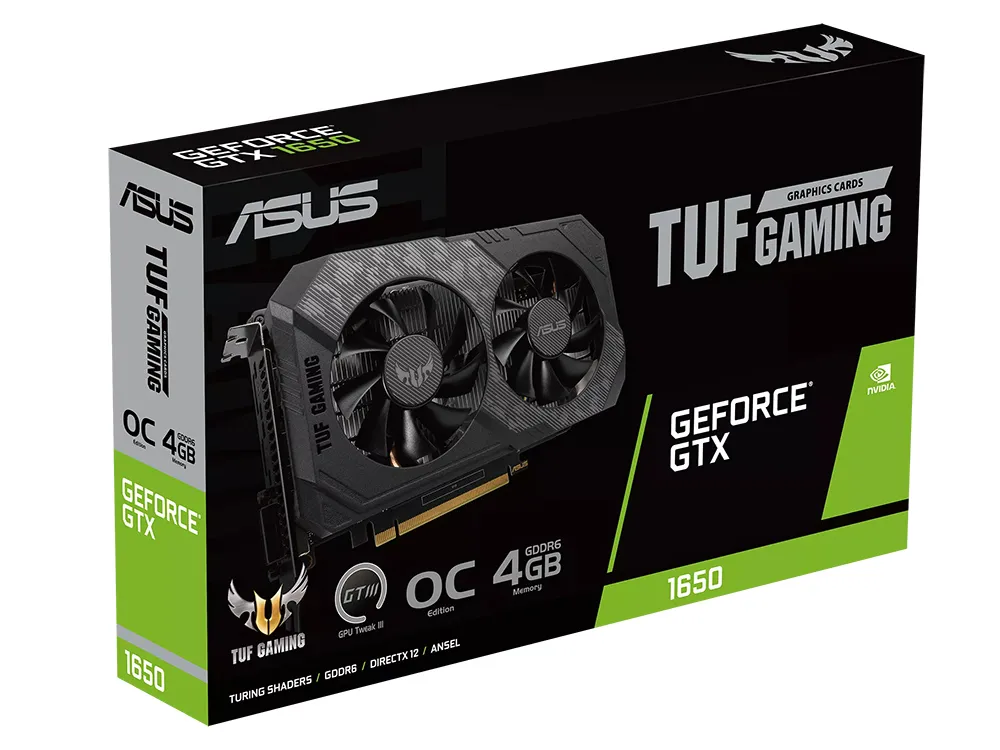 Placă Video ASUS TUF-GTX1650-O4GD6-P-V2-GAMING,  4GB GDDR6 128bit
