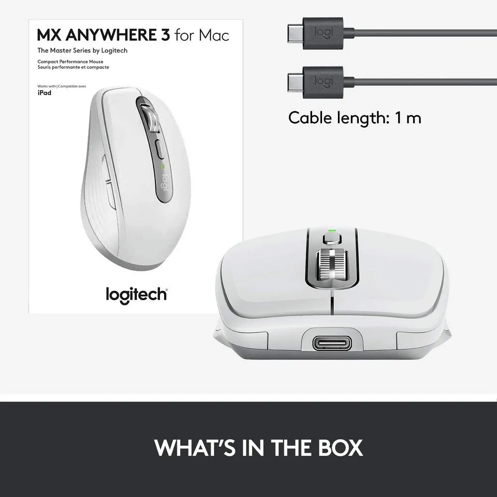 Беcпроводная мышь Logitech MX Anywhere 3 for Mac, Белый