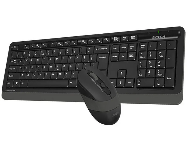 Set Tastatură + Mouse A4Tech FG1010, Fără fir, Negru/Gri