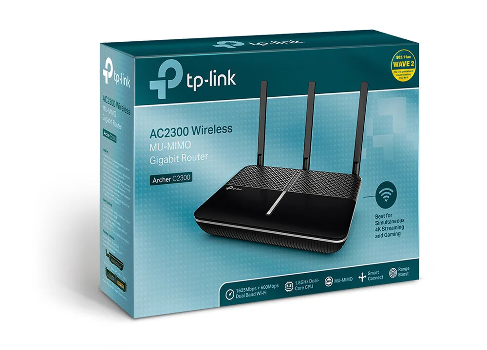 Router fără fir TP-LINK Archer C2300, Negru