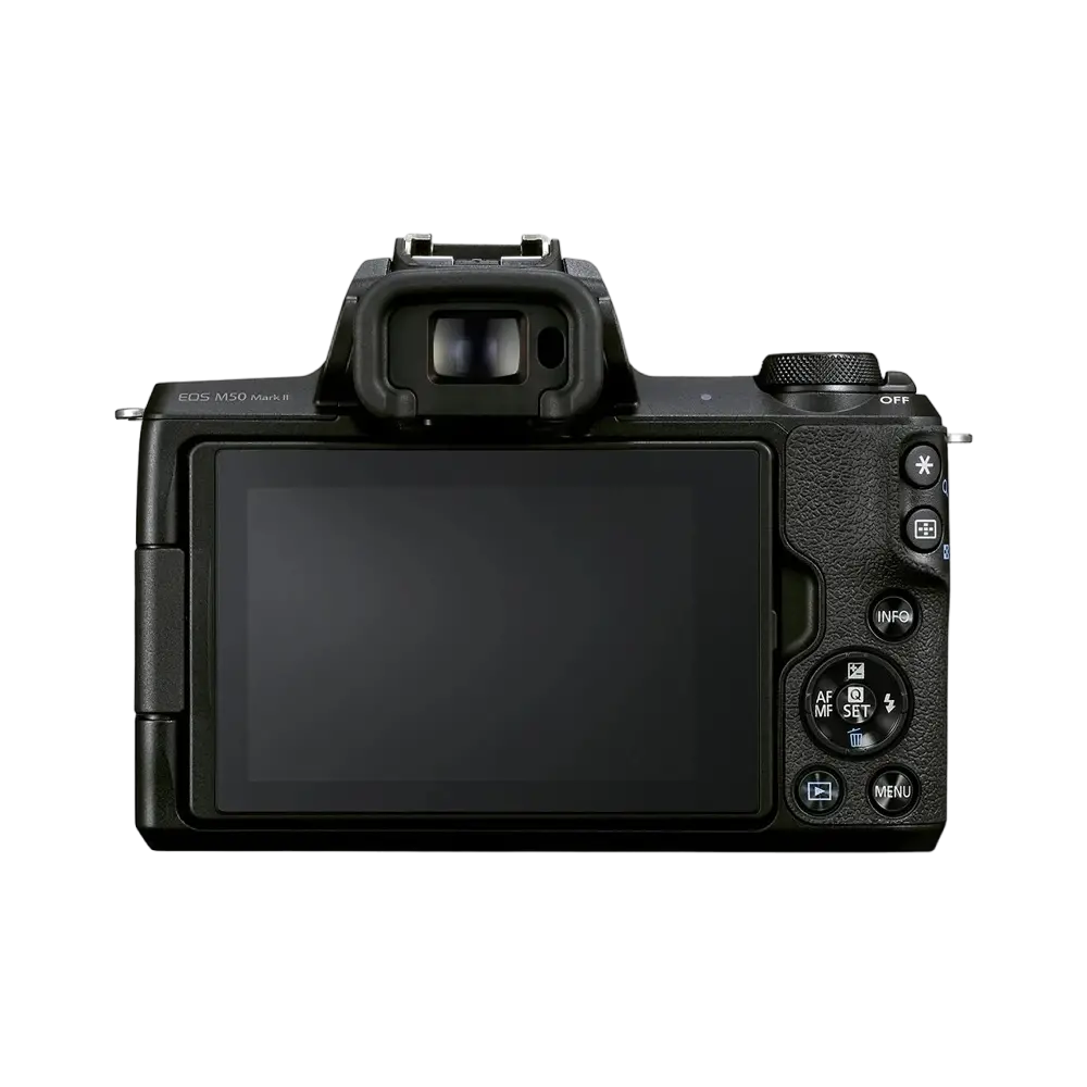 Aparat Foto Mirrorless Canon EOS M50 Mark II + EF-M 15-45 IS + EF-M 55-200 IS, Negru