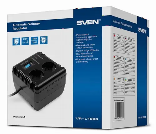 Стабилизатор напряжения SVEN VR-L1000, 1000VA