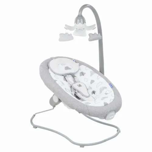 Scaun balansoar pentru copii Kikka Boo Clouds, Grey