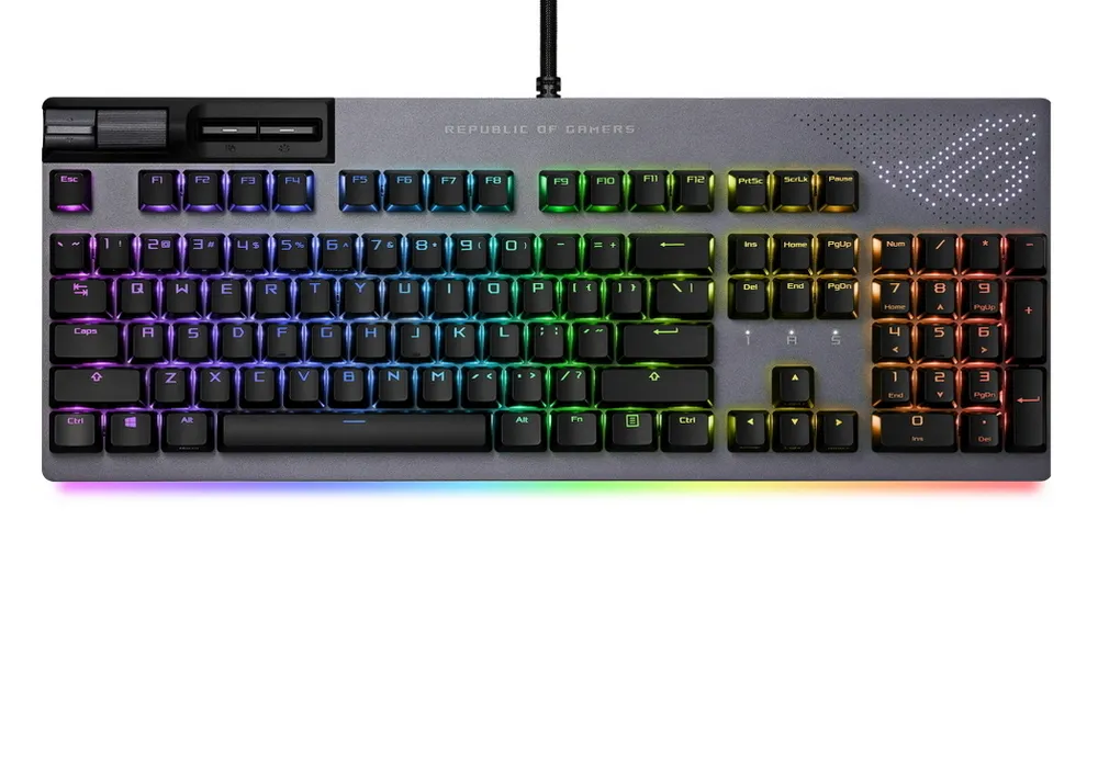 Клавиатура ASUS ROG Strix Flare II Animate, Проводное, Чёрный