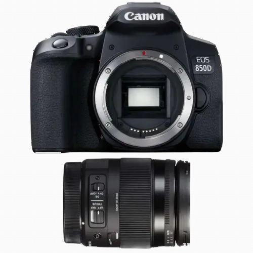 Aparat foto DSLR Canon EOS 850D + EF-S 18-135 IS, Negru