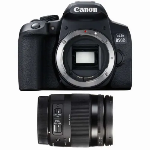 Aparat foto DSLR Canon EOS 850D + EF-S 18-135 IS, Negru