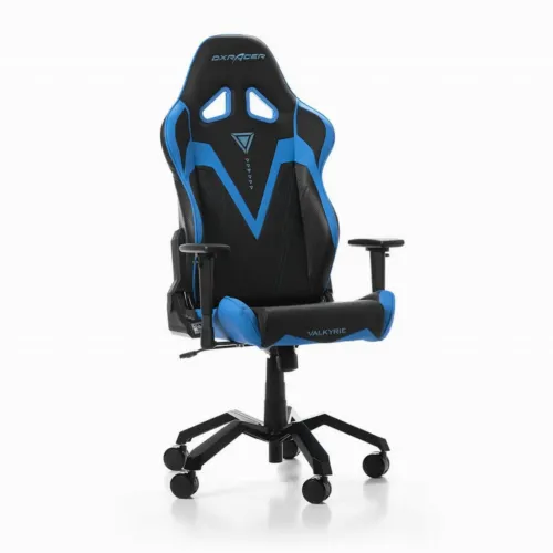 Игровое кресло DXRacer Valkyrie, Искусственная кожа, Черный/Синий