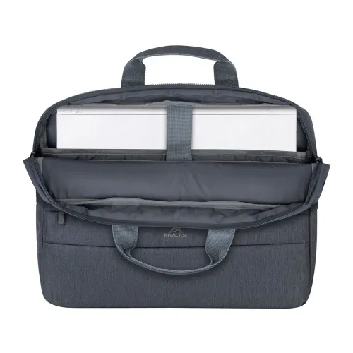 Geantă pentru Laptop RivaCase Prater, 15.6", Poliester, Gri închis