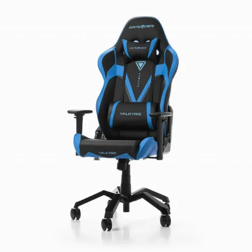 Игровое кресло DXRacer Valkyrie, Искусственная кожа, Черный/Синий