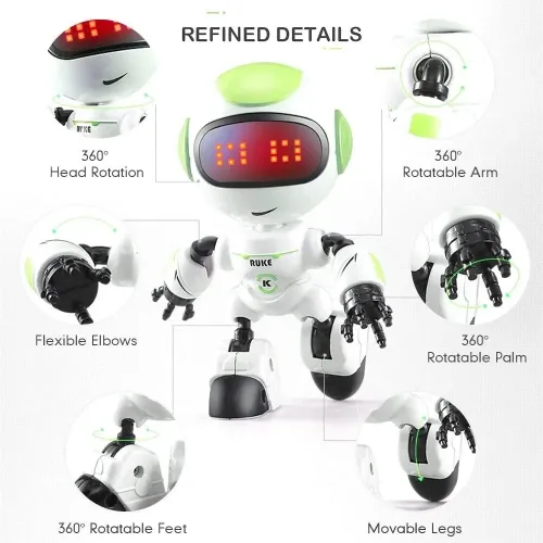 Радиоуправляемая игрушка JJRC Robot R8, Белый/Зелёный