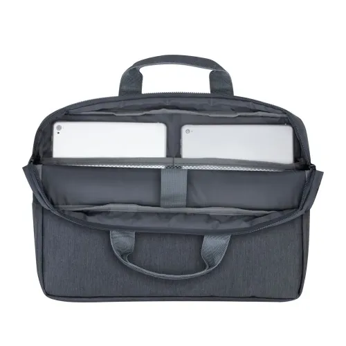 Geantă pentru Laptop RivaCase Prater, 15.6", Poliester, Gri închis