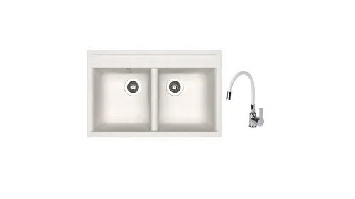 SET chiuveta Dr Gans Astra 780 + SanDonna F 9995 alb 