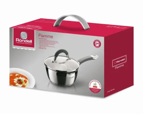 Cratița Rondell Flamme, 1,3L, Argintiu