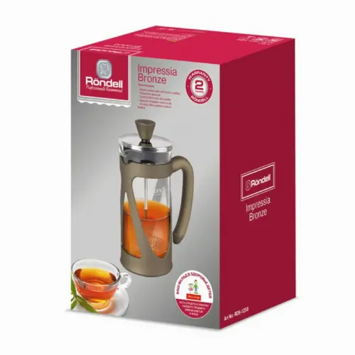 Cafetiera French Press Rondell RDS-1258, 0,35L, Bronz
