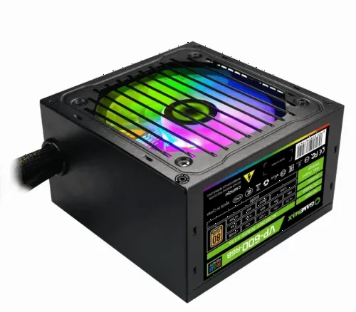 Блок питания для компьютеров Gamemax VP-600-RGB, 600Вт, ATX, --