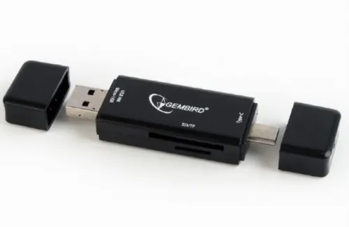 Type-C/MicroSD/USB2.0 Card Reader SD, microSD,  Gembird 