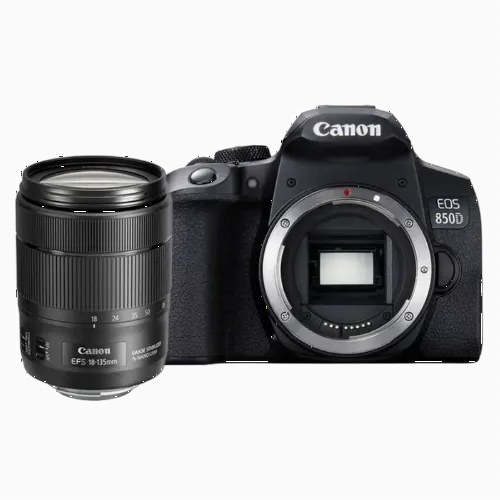 Aparat foto DSLR Canon EOS 850D + EF-S 18-135 IS, Negru