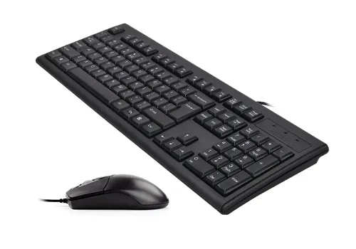 Set Tastatură + Mouse A4Tech KR-8372, Cu fir, Negru