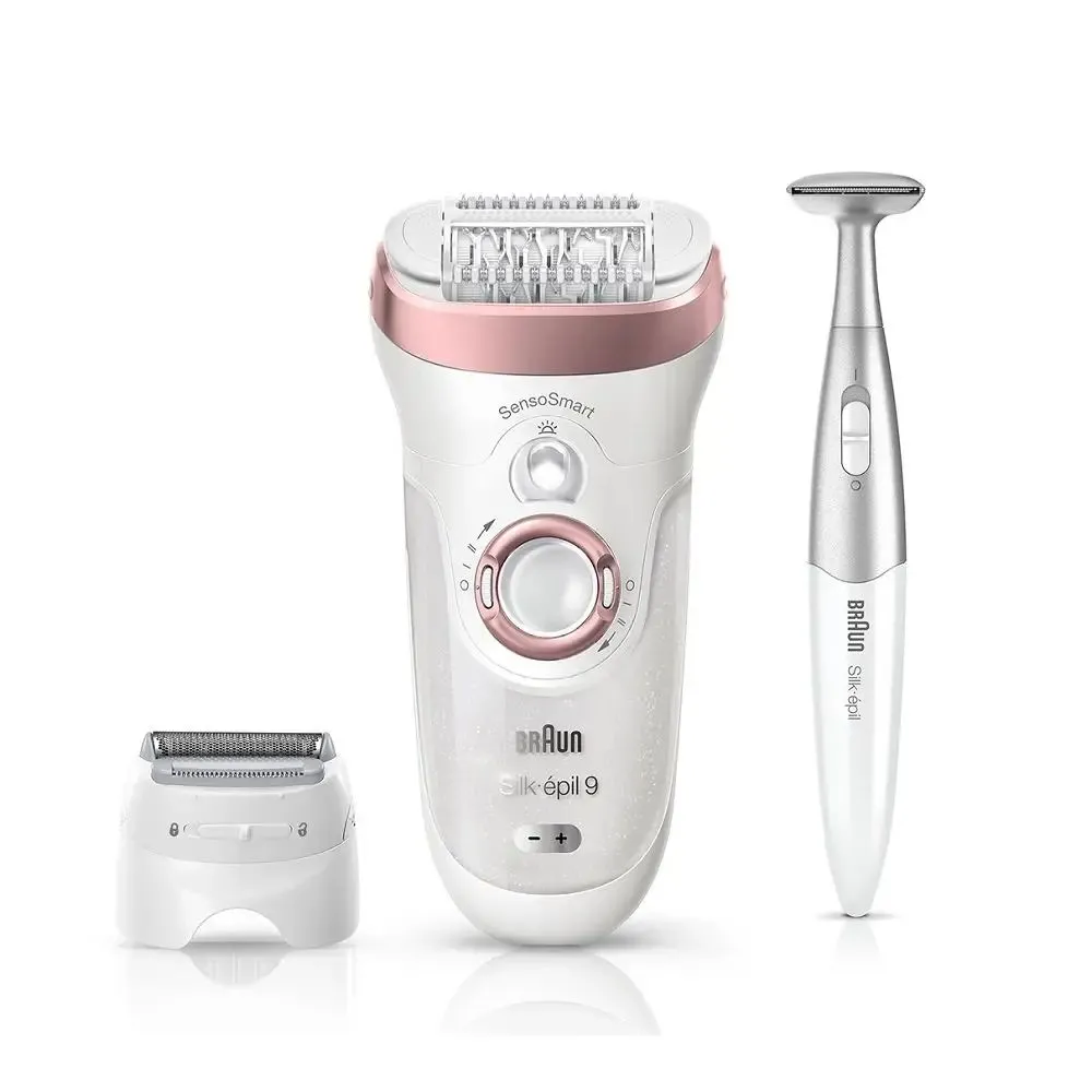 Epilator BRAUN SES9890, Alb/Roz