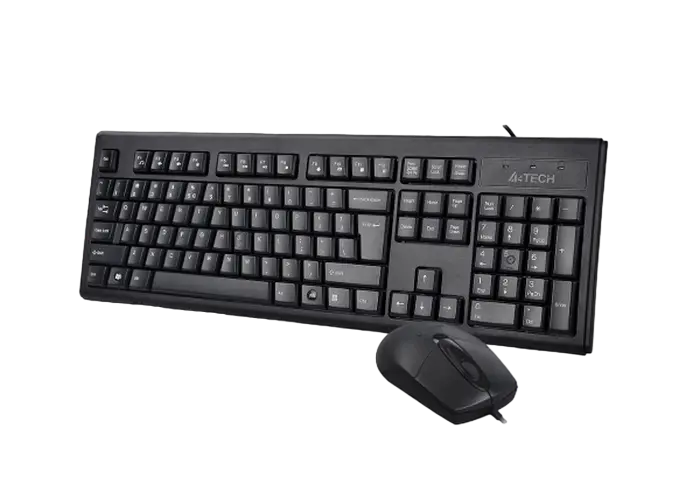 Set Tastatură + Mouse A4Tech KR-8372, Cu fir, Negru