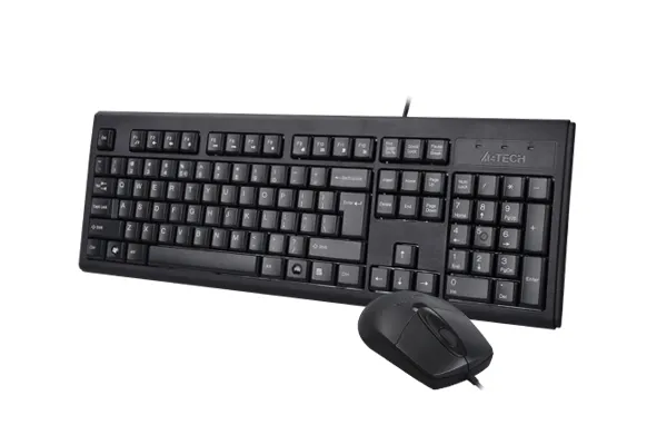 Set Tastatură + Mouse A4Tech KR-8372, Cu fir, Negru