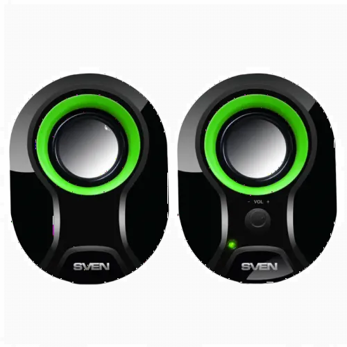 Boxe pentru calculator 2.0 SVEN "290", Negru/Verde