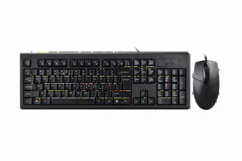 Set Tastatură + Mouse A4Tech KR-8372, Cu fir, Negru