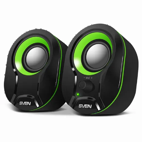 Boxe pentru calculator 2.0 SVEN "290", Negru/Verde
