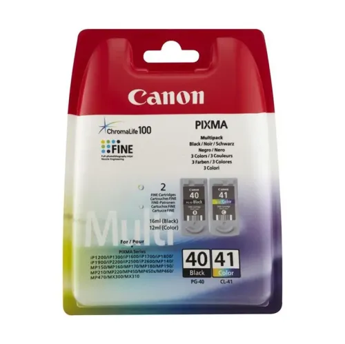 Cartuș de cerneală Canon PG-40+CL-41, 16ml, Pachet multiplu cu 2 culori