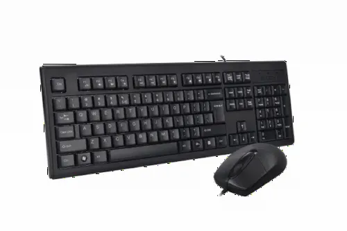 Set Tastatură + Mouse A4Tech KR-8372, Cu fir, Negru