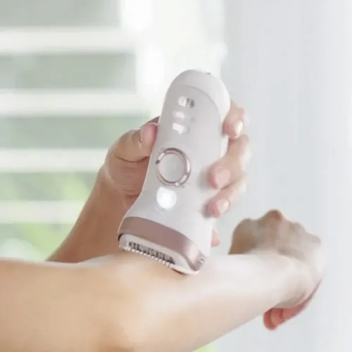 Epilator BRAUN SES9890, Alb/Roz