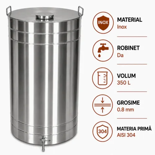 Butoi pentru vin din Inox 350 L