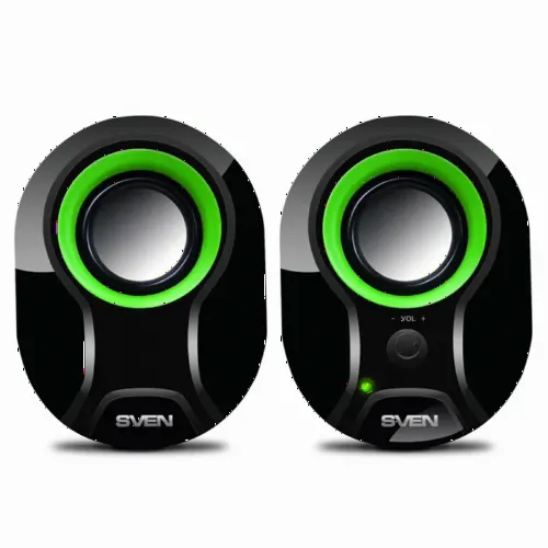 Boxe pentru calculator 2.0 SVEN "290", Negru/Verde