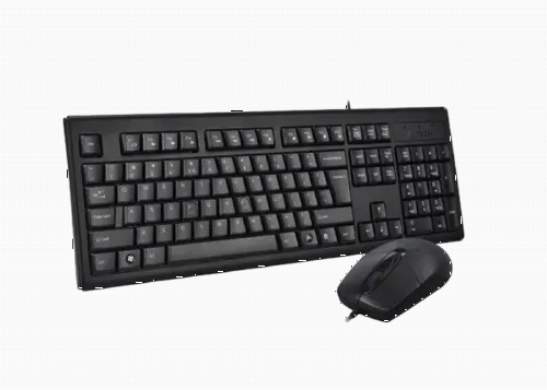 Set Tastatură + Mouse A4Tech KR-8372, Cu fir, Negru