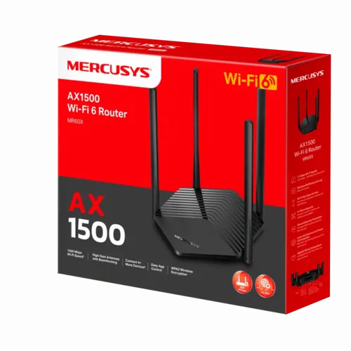Беспроводной маршрутизатор MERCUSYS MR60X, Чёрный