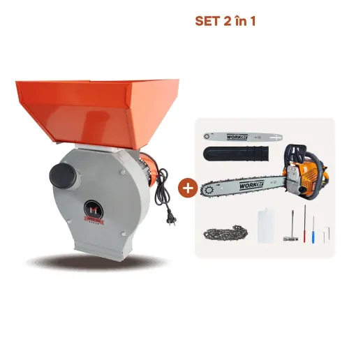 TikTok Moara electrica  MME-35 + Drujba TECHNOWORKER DB5802 PRO