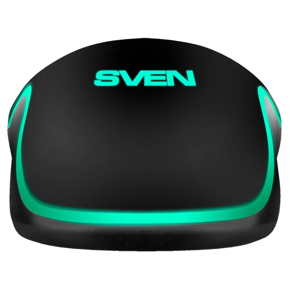 Mouse SVEN RX-530S Silent, Optical, 800-3200 dpi, 6 buttons, Ambidextrous, Black