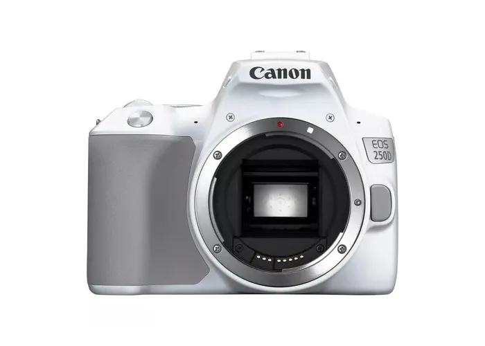Aparat foto DSLR Canon EOS 250D + EF-S 18-55 IS, Alb