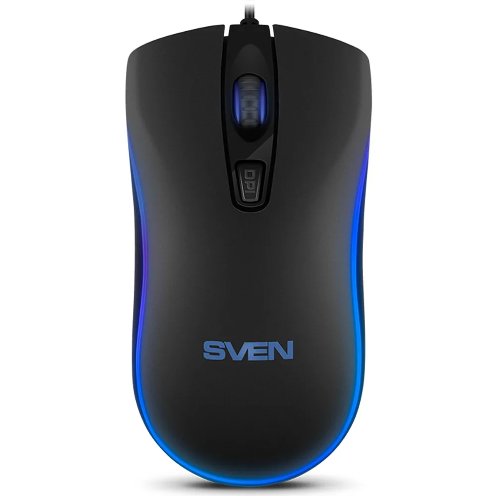 Mouse SVEN RX-530S Silent, Optical, 800-3200 dpi, 6 buttons, Ambidextrous, Black