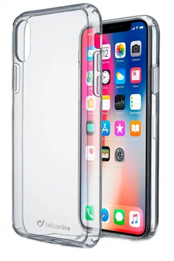 Husă Cellularline Clear Duo - iPhone XS/X, Transparent
