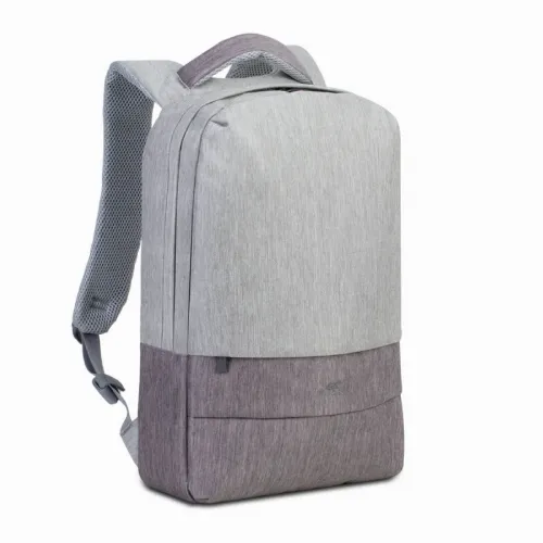 Rucsac pentru Laptop RivaCase Prater, 15.6", Poliester, Gri/Moca