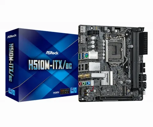 Placă de bază ASRock H510M-ITX/AC, LGA1200, Intel H510, Mini-ITX