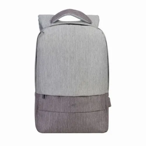 Rucsac pentru Laptop RivaCase Prater, 15.6", Poliester, Gri/Moca