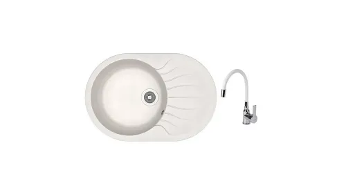SET chiuveta Dr Gans Berta 760 + SanDonna F 9995 alb