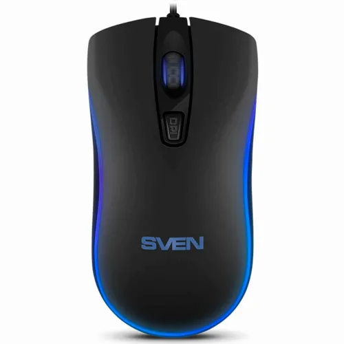 Mouse SVEN RX-530S Silent, Optical, 800-3200 dpi, 6 buttons, Ambidextrous, Black