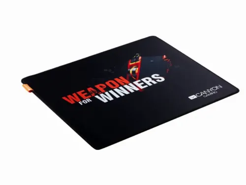 Gaming Mouse Pad Canyon MP-5, 350 x 250 x 3 mm, Anti-fraying stitching, Anti-slip rubber base, Black